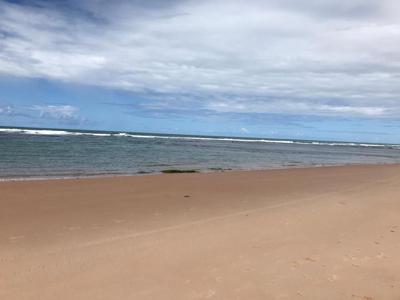 Flat Guarajuba Beira Da Praia Pe Na Areia Kültér fotó