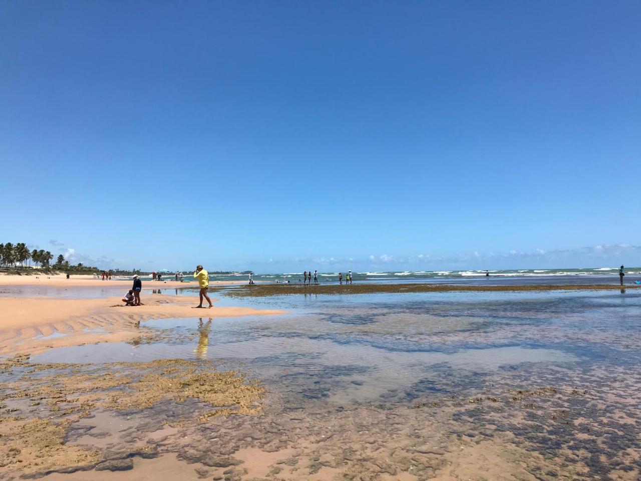 Flat Guarajuba Beira Da Praia Pe Na Areia Kültér fotó