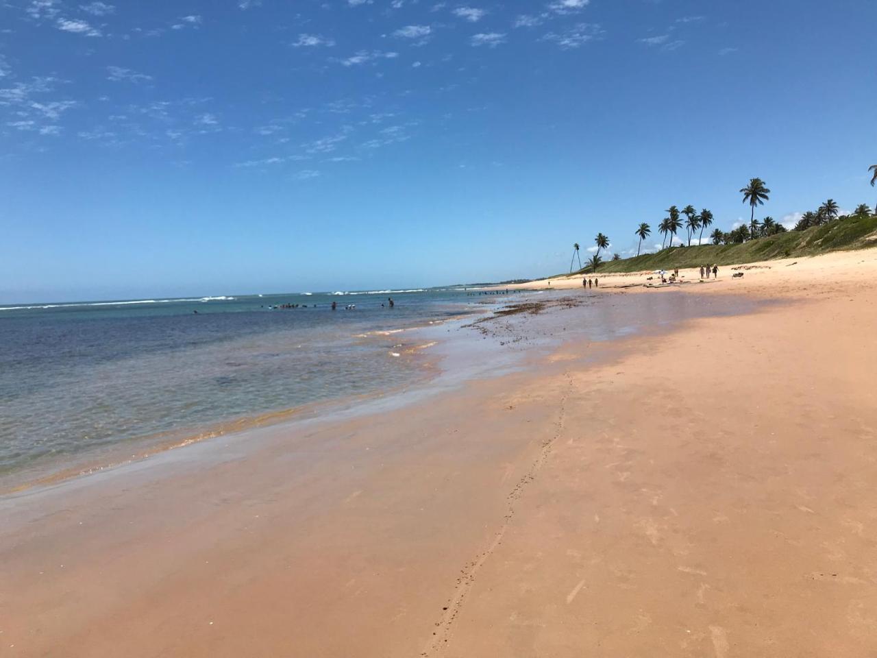 Flat Guarajuba Beira Da Praia Pe Na Areia Kültér fotó