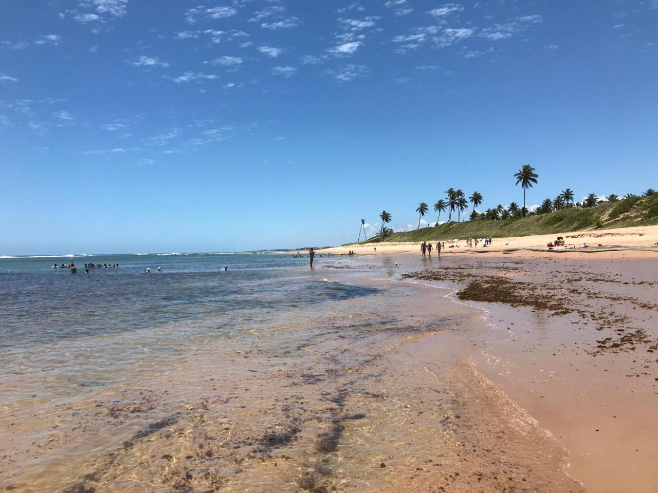 Flat Guarajuba Beira Da Praia Pe Na Areia Kültér fotó