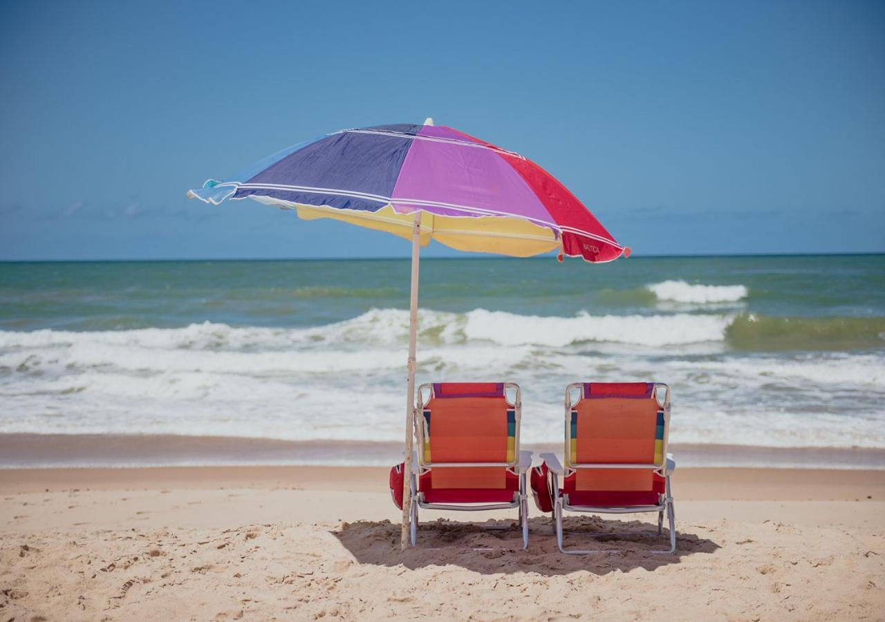 Flat Guarajuba Beira Da Praia Pe Na Areia Kültér fotó