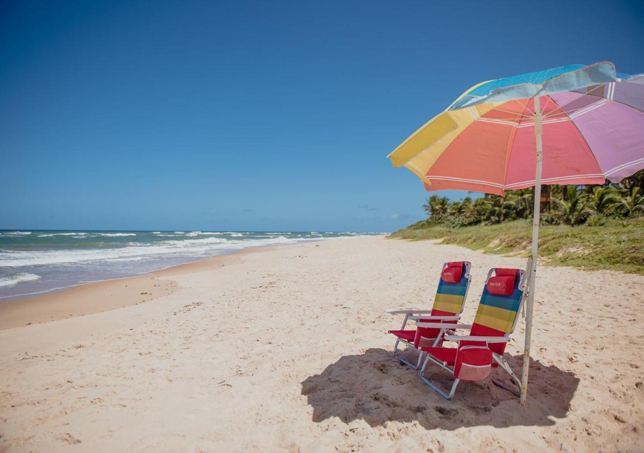 Flat Guarajuba Beira Da Praia Pe Na Areia Kültér fotó