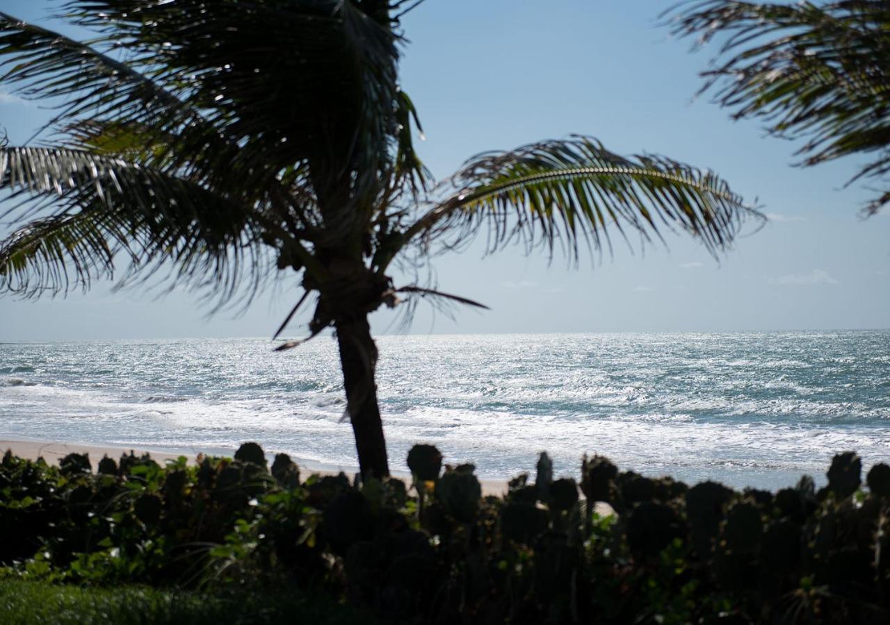 Flat Guarajuba Beira Da Praia Pe Na Areia Kültér fotó